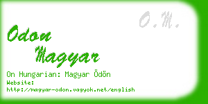 odon magyar business card