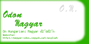 odon magyar business card